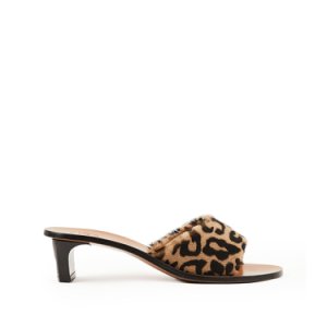 Atp Atelier - Sandals peonia leopard fur