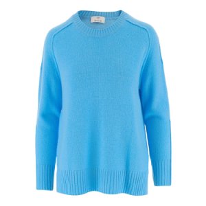 Sweater with army round-neck in light cashmere