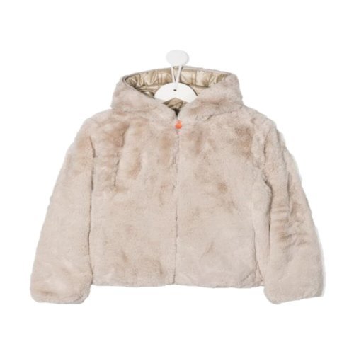 Reverse fur hood coat