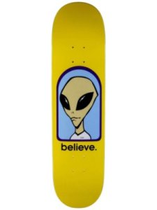 Alien Workshop Believe 8.25 Skateboard Deck yellow