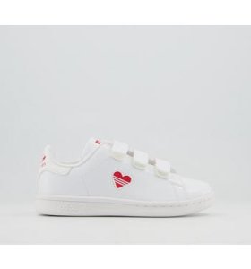 adidas Stan Smith Cf Ps Trainers WHITE RED WHITE HEART,White