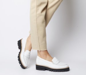 Office Ferocious Chunky Cleated Loafers WHITE LEATHER,Weiß