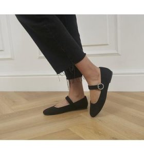Office Fitting Mary Jane Flats BLACK,Black,Brown