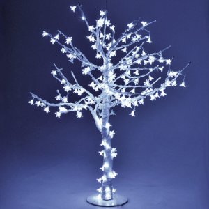 Albero di Natale Luminoso Con 216 Led Bianco Freddo H100cm Adami Ciliegio