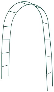 Arco da Giardino in Acciaio 37x130xh240 cm per Rampicanti Rama Verde