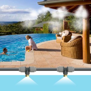 Bauer - Kit nebulizzazione acqua da esterno 7,5m refreshing per gazebo patio ombrelloni pergolati