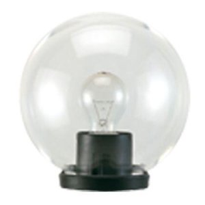 Lampada testa palo sferica chiara diametro 30cm colore nero per esterno linea globo Sovil