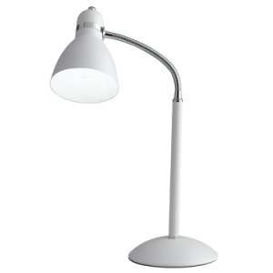 Lume Metallo Bianco Orientabile Lampada da Tavolo Scrivania Moderna E27 Ambiente I-PEOPLE-L