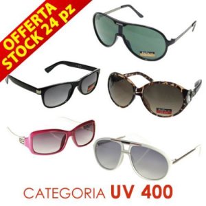 Giordanoshop.com - Offerta stock 24 paia di occhiali da sole da donna e da uomo vari modelli e colori