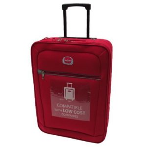 Clacson - Valigia bagaglio a mano semirigido per voli low cost rosso