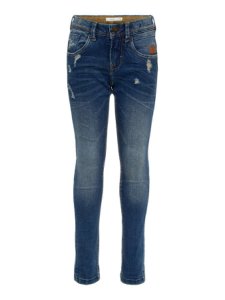 NAME IT Distressed Details Regular Fit Jeans Herren Blau