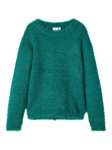NAME IT Flauschiger Pullover Damen Grün