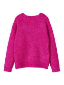 NAME IT Flauschiger Pullover Damen Pink