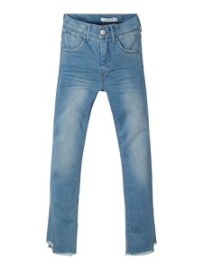 NAME IT Powerstretch Cropped Slim Fit Jeans Damen Blau