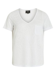 OBJECT COLLECTORS ITEM V-ausschnitt T-shirt Damen White