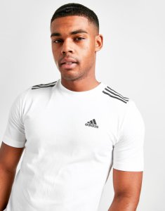Adidas Badge of Sport 3-Stripes T-Shirt - Only at JD, Bianco