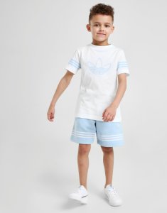 Adidas Originals Spirit Outline T-Shirt e Shorts Bambino - Only at JD, Celeste
