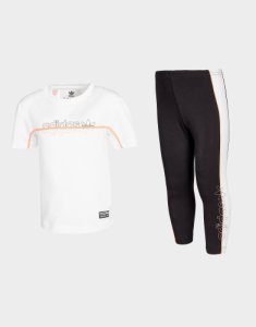 adidas Originals T-Shirt/Leggings Set Bebè, Bianco
