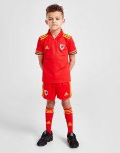 adidas Wales 2020 Kit da calcio Bambino, Rosso
