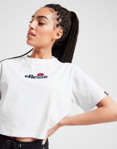 Ellesse Small Logo Crop T-Shirt Donna, Bianco