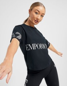 Emporio Armani EA7 Cropped T-Shirt Donna, Nero