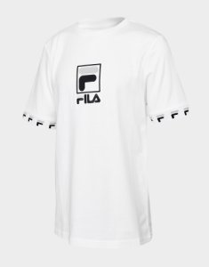 Fila Jayden Tape T-Shirt Junior - Only at JD, Bianco