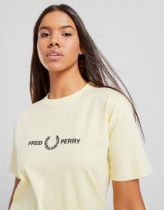 Fred Perry Embroidered Logo T-Shirt Donna, Giallo