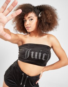 Juicy Couture Diamante Bandeau Top Donna - Only at JD, Nero