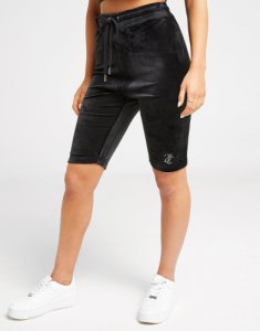 Juicy Couture Diamante Velour Cycle Shorts Donna - Only at JD, Nero