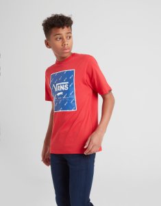Vans All Over Print Box Logo T-Shirt Junior, Rosso
