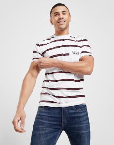 Vans Stripe Pocket T-Shirt - Only at JD, Bianco