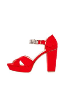 Bianco rhinsten-detalje sandaler kvinder rød
