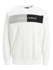 Jack & Jones colour blocking sweatshirt mænd white