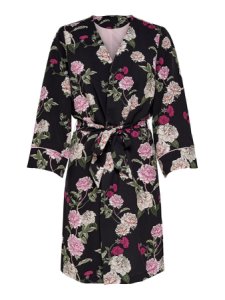 ONLY Blomstret Kimono Kvinder Sort