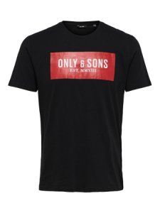 ONLY & SONS Logo T-shirt Mænd Sort
