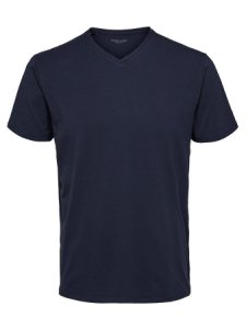 SELECTED V-neck T-shirt Mænd Blå