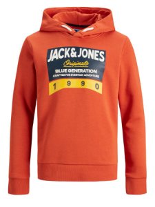 JACK & JONES Garçons Envers Bouclé Sweat À Capuche Men orange