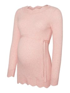 MAMA.LICIOUS Maille Côtelée Pull-over Grossesse Women pink