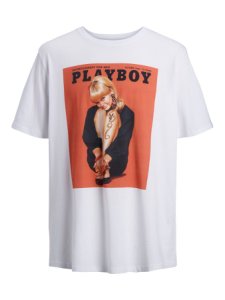 JACK & JONES Playboy-prydd Plus Size-t-shirt Man White