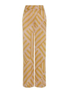 P O S T Y R High-waist Stripe-print Trousers Kvinna Brun