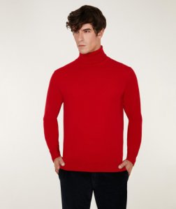 Maglione da uomo, Lanieri, 100% Cashmere Rosso Acceso, Autunno Inverno | Lanieri