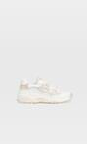 Sneakers con elementi e suola trasparente Bianco