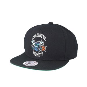 Mitchell & Ness - Cappellino snapback wool solid hornets