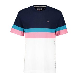 Tommy Jeans - T-shirt color block in pique' di cotone