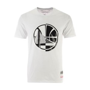 Mitchell & Ness - T-shirt logo black & white warriors