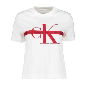 Calvin Klein Jeans - T-shirt monogram ricamato donna