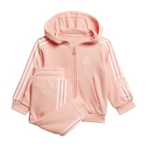 Adidas Originals - Tuta garzata full zip con cappuccio baby girl